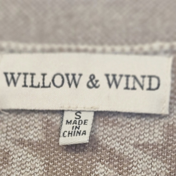 Women Size S  Houndstooth Soft Open Front Pockets Cardigan rayon brown cream - Picture 6 of 9